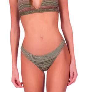 Despi Women's Green Tea Knit Capri Bikini Bottom Size S